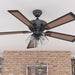 52 in. Farmhouse Ceiling Fan with Light, LED Ceiling Fan with Light Pull Chain, Reversible Ceiling Fan Summer Winter, Oil Rubbed Bronze Ceiling Fan-2-ErisView