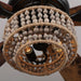 52 in. Farmhouse Ceiling Fan with Remote, 5-Blade Ceiling Fan with Driftwood Jute Wooden Beads-ErisView