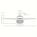 52 in. Farmhouse Ceiling Fan with Remote, 5-Blade Ceiling Fan with Driftwood Jute Wooden Beads-ErisView
