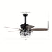 52 in. Farmhouse Downrod Mount Caged Reversible Ceiling Fan with Light and Remote Control for Living Room-ErisView