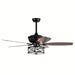 52 in. Farmhouse Downrod Mount Caged Reversible Ceiling Fan with Light and Remote Control for Living Room-ErisView