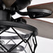 52 in. Farmhouse Downrod Mount Caged Reversible Ceiling Fan with Light and Remote Control for Living Room-ErisView