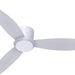 52 in. Farmhouse Flush Mount Low Profile Ceiling Fan with Remote Control, White LED Reversible Ceiling Fan for Bedroom Living Room Patios -1-ErisView