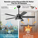 52 in. Farmhouse Modern Remote Control Ceiling Fan and Light, Silent Reversible DC Ceiling Fan for Bedroom Living Room-12-ErisView