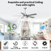 52 in. Farmhouse Modern Remote Control Ceiling Fan and Light, Silent Reversible DC Ceiling Fan for Bedroom Living Room-7-ErisView