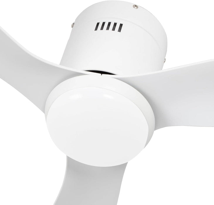 52 in. Farmhouse Modern Reversible DC Ceiling Fan for Bedroom, White Ceiling Fan, Outdoor Ceiling Fan with Light and Remote, Outdoor Patio Fans-22-ErisView