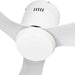 52 in. Farmhouse Modern Reversible DC Ceiling Fan for Bedroom, White Ceiling Fan, Outdoor Ceiling Fan with Light and Remote, Outdoor Patio Fans-22-ErisView