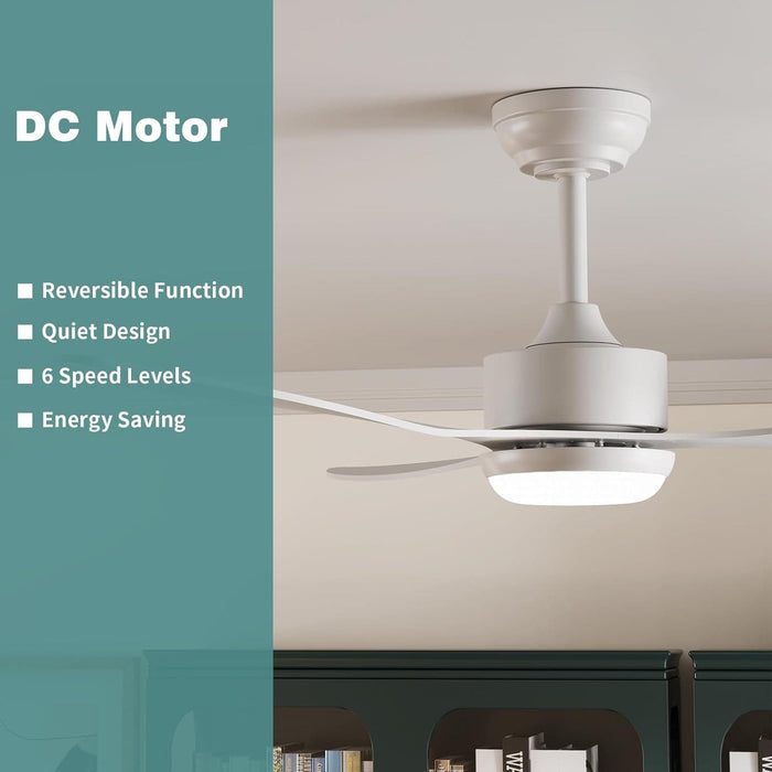 52 in. Farmhouse Modern Reversible DC Ceiling Fan for Bedroom, White Ceiling Fan, Outdoor Ceiling Fan with Light and Remote, Outdoor Patio Fans-5-ErisView