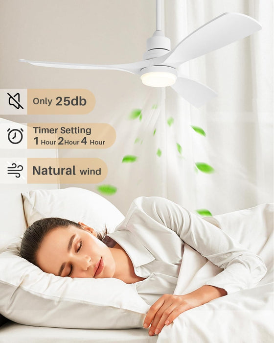 52 in. Farmhouse Remote Control Ceiling Fan and Light, Outdoor Fan for Patio, Modern Reversible Quiet Ceiling Fans-12-ErisView