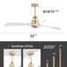 52 in. Farmhouse Remote Control Ceiling Fan and Light, Outdoor Fan for Patio, Modern Reversible Quiet Ceiling Fans-16-ErisView