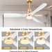 52 in. Farmhouse Remote Control Ceiling Fan and Light, Outdoor Fan for Patio, Modern Reversible Quiet Ceiling Fans-17-ErisView