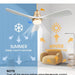 52 in. Farmhouse Remote Control Ceiling Fan and Light, Outdoor Fan for Patio, Modern Reversible Quiet Ceiling Fans-21-ErisView