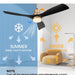 52 in. Farmhouse Remote Control Ceiling Fan and Light, Outdoor Fan for Patio, Modern Reversible Quiet Ceiling Fans-28-ErisView