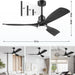 52 in. Farmhouse Remote Control Ceiling Fan and Light, Outdoor Fan for Patio, Modern Reversible Quiet Ceiling Fans-30-ErisView