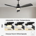 52 in. Farmhouse Remote Control Ceiling Fan and Light, Outdoor Fan for Patio, Modern Reversible Quiet Ceiling Fans-31-ErisView