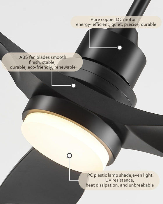 52 in. Farmhouse Remote Control Ceiling Fan and Light, Outdoor Fan for Patio, Modern Reversible Quiet Ceiling Fans-32-ErisView
