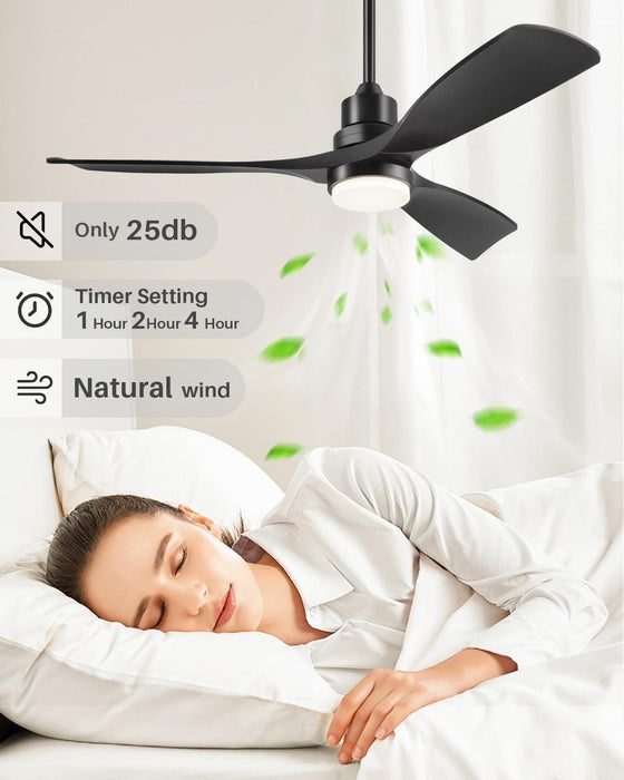52 in. Farmhouse Remote Control Ceiling Fan and Light, Outdoor Fan for Patio, Modern Reversible Quiet Ceiling Fans-33-ErisView