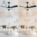 52 in. Farmhouse Remote Control Ceiling Fan and Light, Outdoor Fan for Patio, Modern Reversible Quiet Ceiling Fans-34-ErisView