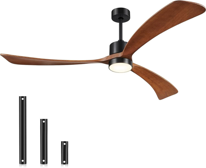 52 in. Farmhouse Remote Control Ceiling Fan and Light, Outdoor Fan for Patio, Modern Reversible Quiet Ceiling Fans-35-ErisView