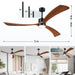 52 in. Farmhouse Remote Control Ceiling Fan and Light, Outdoor Fan for Patio, Modern Reversible Quiet Ceiling Fans-36-ErisView