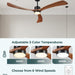 52 in. Farmhouse Remote Control Ceiling Fan and Light, Outdoor Fan for Patio, Modern Reversible Quiet Ceiling Fans-37-ErisView