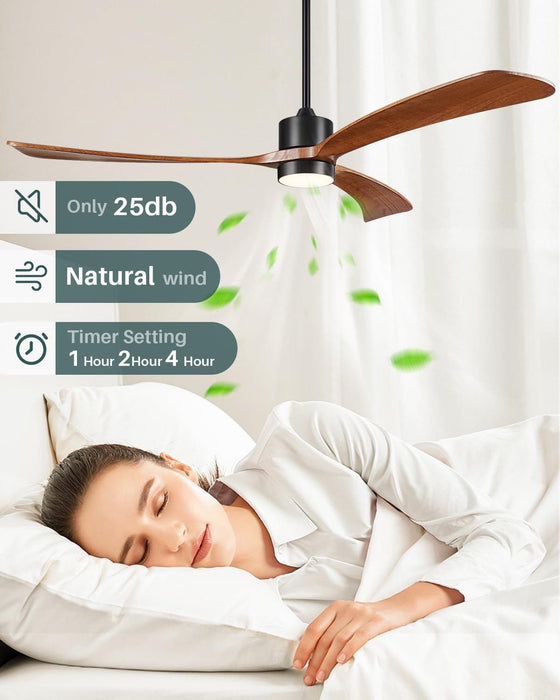 52 in. Farmhouse Remote Control Ceiling Fan and Light, Outdoor Fan for Patio, Modern Reversible Quiet Ceiling Fans-39-ErisView