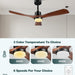 52 in. Farmhouse Remote Control Ceiling Fan and Light, Outdoor Fan for Patio, Modern Reversible Quiet Ceiling Fans-3-ErisView