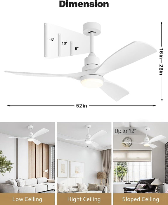 52 in. Farmhouse Remote Control Ceiling Fan and Light, Outdoor Fan for Patio, Modern Reversible Quiet Ceiling Fans-9-ErisView