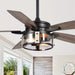 52 in. Farmhouse Wood Ceiling Fan with Light Remote-ErisView
