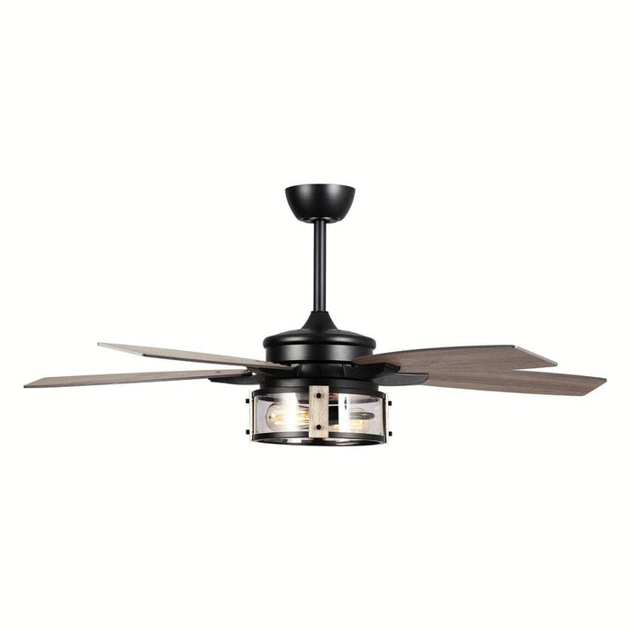 52 in. Farmhouse Wood Ceiling Fan with Light Remote-ErisView