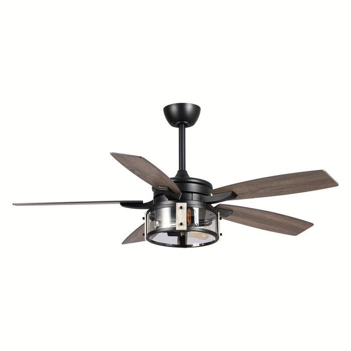 52 in. Farmhouse Wood Ceiling Fan with Light Remote-ErisView