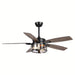 52 in. Farmhouse Wood Ceiling Fan with Light Remote-ErisView