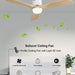 52 in. Flush Mount Ceiling Fan and Light, Modern Low Profile Ceiling Fan with Remote, Farmhouse Reversible DC Ceiling Fan for Patios Bedroom Living Room -19-ErisView