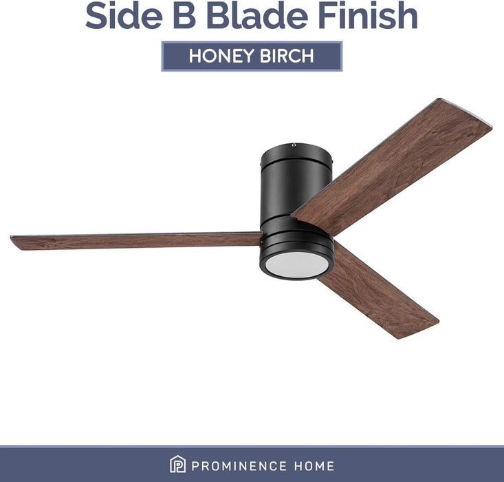 52 in. Flush Mount Contemporary Ceiling Fan with Light, Indoor Modern LED Remote Control Ceiling Fans, Reversible Fan for Summer Winter-7-ErisView