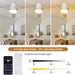 52 in. Flush Mount Low Profile Ceiling Fan with Light Remote APP Control, Smart Dimmable Modern White Ceiling Fan for Patios Bedroom Living Room-3-ErisView