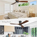 52 in. Flush Mount Wood Ceiling Fans without Lights, Modern Low Profile Ceiling Fan with Remote, Reversible Quiet Ceiling Fans for Bedrooms   Living Room -4-ErisView