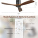 52 in. Flush Mount Wood Ceiling Fans without Lights, Modern Low Profile Ceiling Fan with Remote, Reversible Quiet Ceiling Fans for Bedrooms   Living Room -7-ErisView