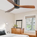 52 in. Flush Mount Wood Ceiling Fans without Lights, Modern Low Profile Ceiling Fan with Remote, Reversible Quiet Ceiling Fans for Bedrooms   Living Room -8-ErisView