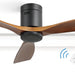 52 in. Flush Mount Wood Ceiling Fans without Lights, Modern Low Profile Ceiling Fan with Remote, Reversible Quiet Ceiling Fans for Bedrooms   Living Room -1-ErisView
