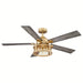 52 in. Gold Ceiling Fan with Light Kit Remote Control, Indoor 5 Reversible Blades Ceiling Fan for Living Room-ErisView
