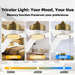 52 in. Gold and White Ceiling Fan with Light and Remote, Reversible Wood Blades, Silent Operation, Warm Soft Light, Suitable for Indoor and Outdoor Space-4-ErisView