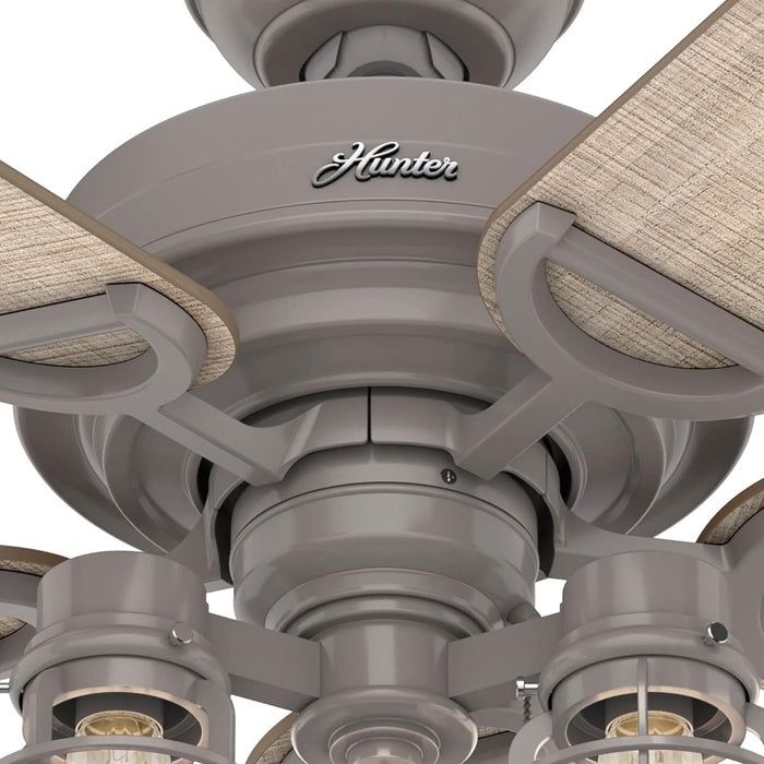 52 in. Grey Finish Ceiling Fan, Ceiling Hugger Ceiling Fans, Industrial Ceiling Fan with Light-8-ErisView