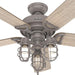 52 in. Grey Finish Ceiling Fan, Ceiling Hugger Ceiling Fans, Industrial Ceiling Fan with Light-9-ErisView