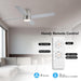 52 in. Hugger Ceiling Fan with Lights and Remote, Quiet Reversible DC Ceiling Fan, Indoor Flush Mount Low Profile Ceiling Fan, Brass Ceiling Fan-11-ErisView