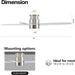 52 in. Hugger Ceiling Fan with Lights and Remote, Quiet Reversible DC Ceiling Fan, Indoor Flush Mount Low Profile Ceiling Fan, Brass Ceiling Fan-14-ErisView