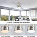52 in. Hugger Ceiling Fan with Lights and Remote, Quiet Reversible DC Ceiling Fan, Indoor Flush Mount Low Profile Ceiling Fan, Brass Ceiling Fan-15-ErisView