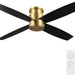 52 in. Hugger Ceiling Fan with Lights and Remote, Quiet Reversible DC Ceiling Fan, Indoor Flush Mount Low Profile Ceiling Fan, Brass Ceiling Fan-19-ErisView