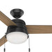 52 in. Hugger Ceiling Fans, Matte Black Outdoor Fan, Indoor Outdoor Ceiling Fans with LED Light Kit and Pull Chain-10-ErisView