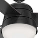 52 in. Hugger Ceiling Fans, Matte Black Outdoor Fan, Indoor Outdoor Ceiling Fans with LED Light Kit and Pull Chain-7-ErisView