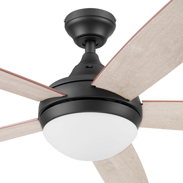 52 in. Indoor 5 Blades Bronze Remote Control Fan, Contemporary Ceiling Fan with Light, Dimmable Recessed Ceiling Fan LED Light Frosted Fixture-11-ErisView